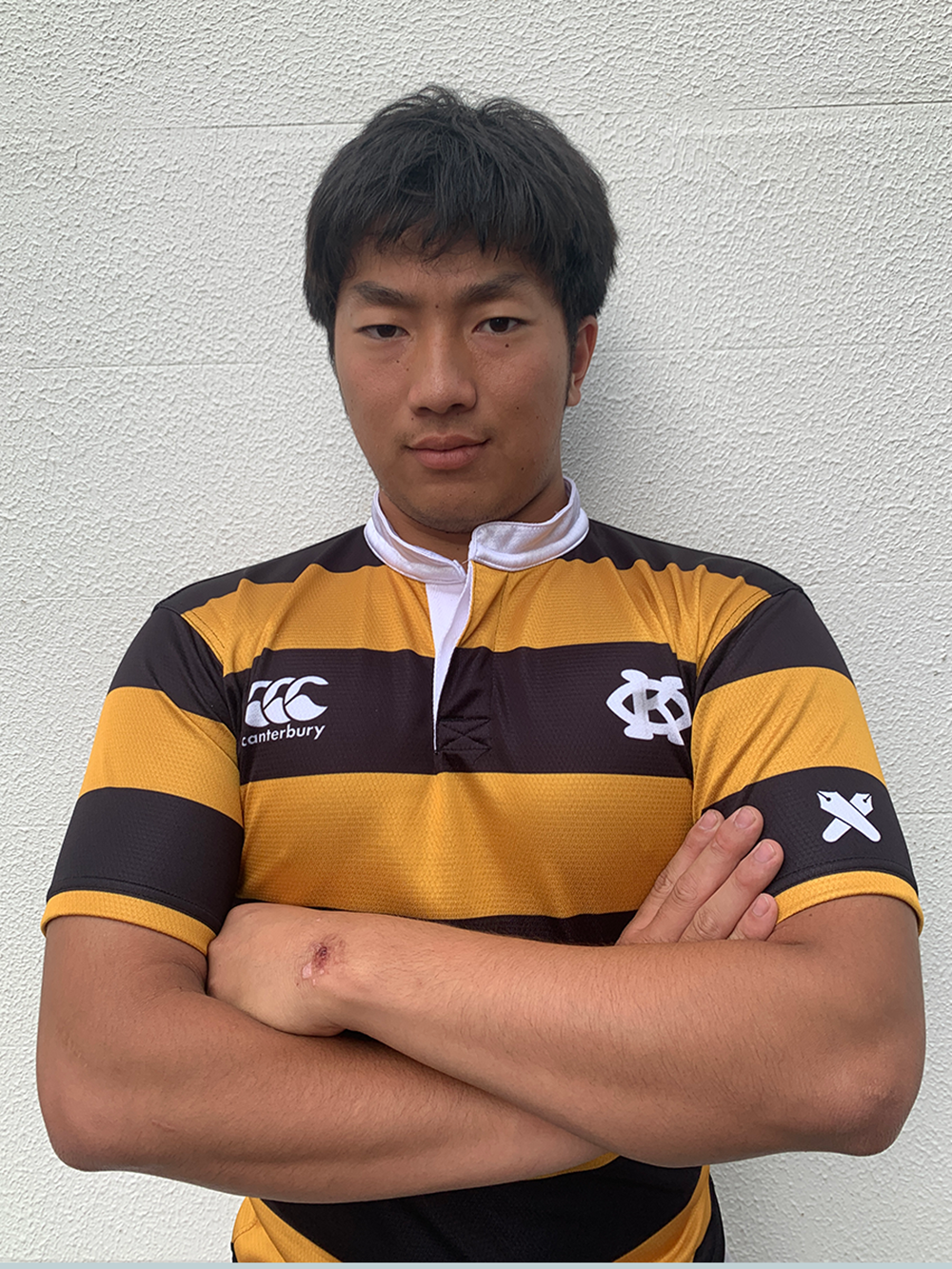 美品 慶應義塾高等学校 ラグビー部 ラガーシャツ